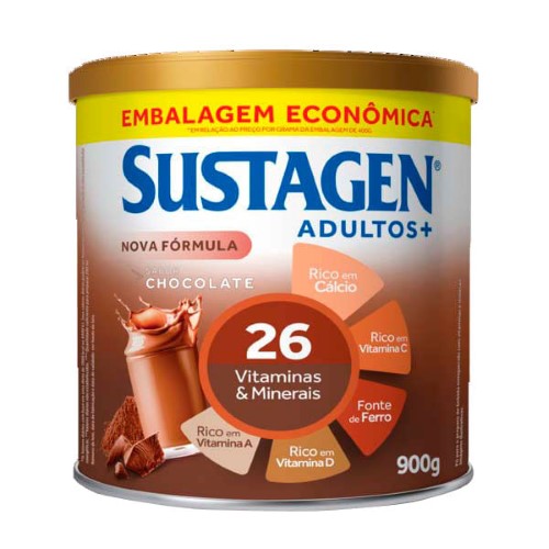 Complemento Alimentar Sustagen Adultos+ Sabor Chocolate 900g