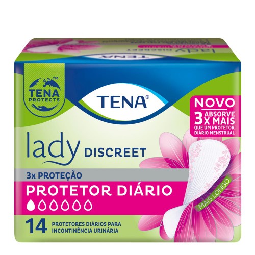 Protetor Diário Tena Lady Discreet Para Incontinência Urinária 14