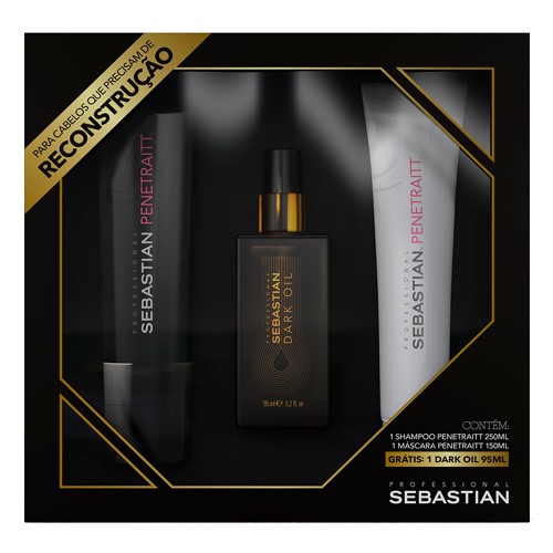 Sebastian Penetraitt Kit – Shampoo + Máscara + Óleo Capilar