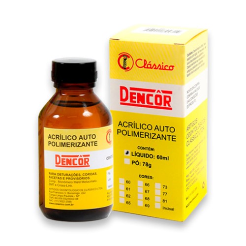 Dencor Autopolimerizável Liquido 60ml - Clássico